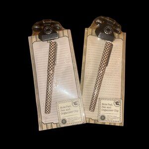 2- NOTE PAD PEN AND ORGANIZER PHONE CLIP